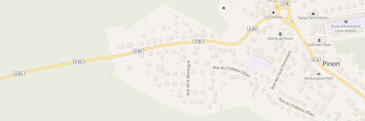 Plan du 2 Rue de la Montagne à Pinon