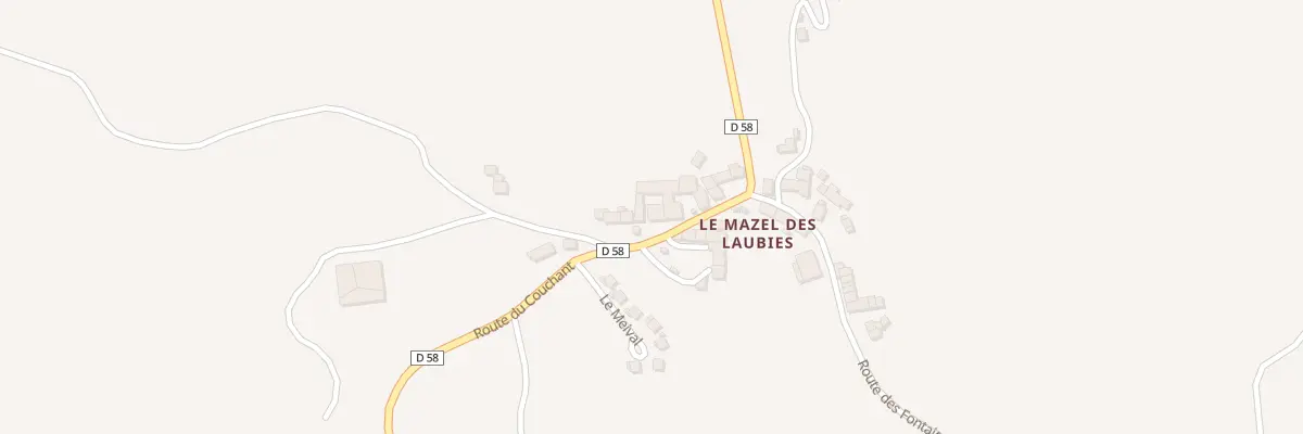 Plan du 5010 Le Mazel Village aux Laubies