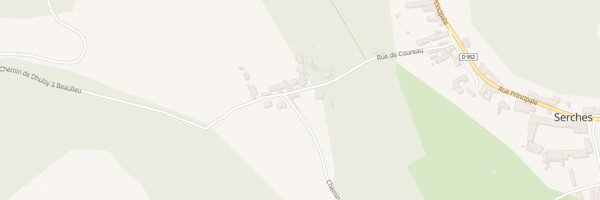 Plan du 12 Rue de Coureau à Serches