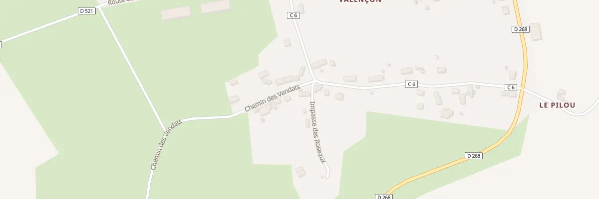 Plan du 1 Che des Vendats à Montoldre