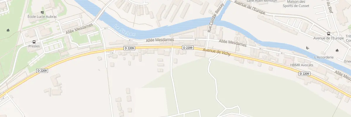Plan du 109 Av de Vichy à Cusset
