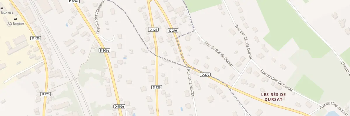 Plan du 3 Rue de la Cote Saint Amand à Vichy