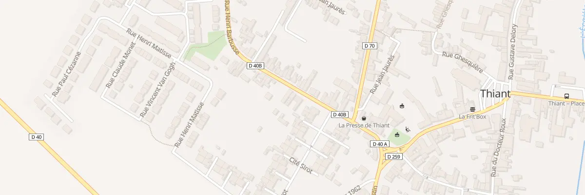 Plan du 7 Rue Henri Barbusse à Thiant