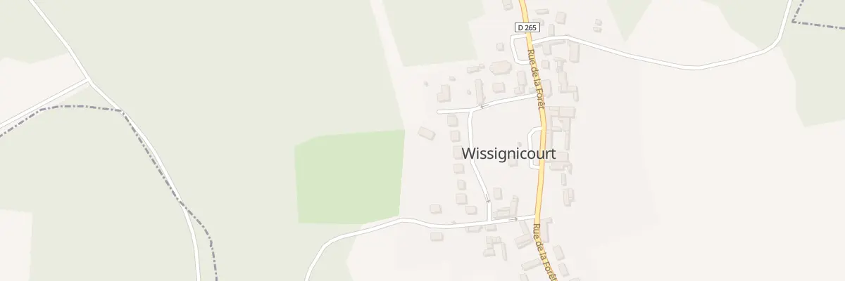 Plan du 9001 Rue des Jardins à Wissignicourt