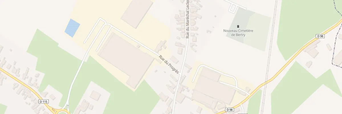 Plan du 2 Rue du Progrés à Bertry