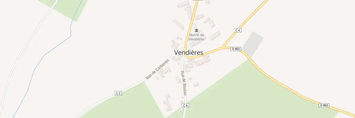 Plan du 1 Rue de Corberon à Vendières