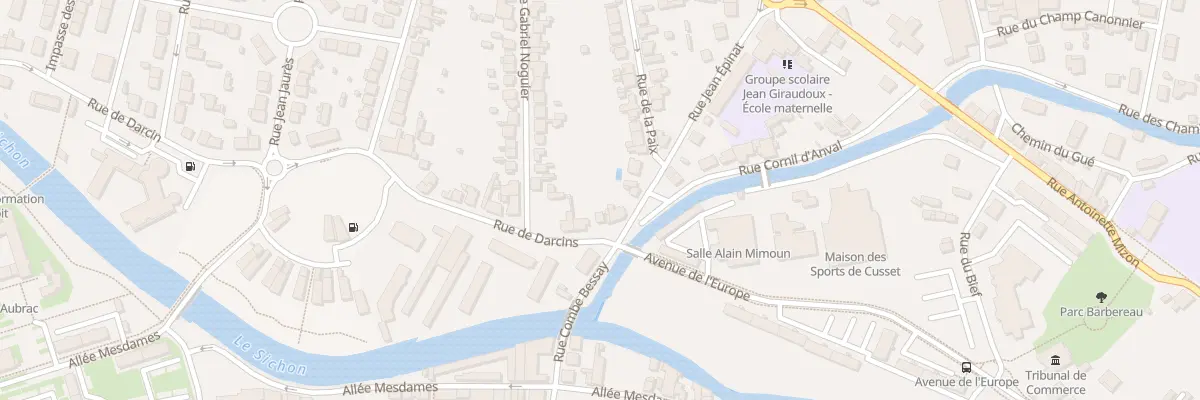 Plan du 2 Rue de Darcin à Cusset