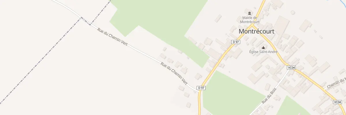 Plan du 6 Rue du Chemin Vert à Montrécourt