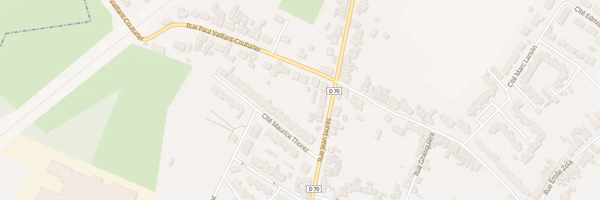 Plan du 67 Rue P Vaillant Couturier à Thiant