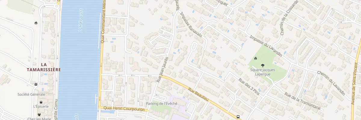 Plan du 9 Rue des Peupliers à Agde