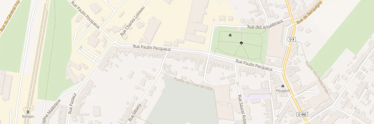 Plan du 89 Rue Paulin Pecqueux à Bohain-en-Vermandois