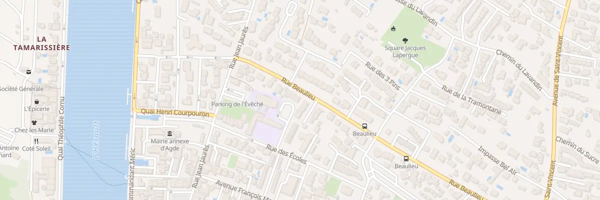 Plan du 22 Rue Beaulieu à Agde
