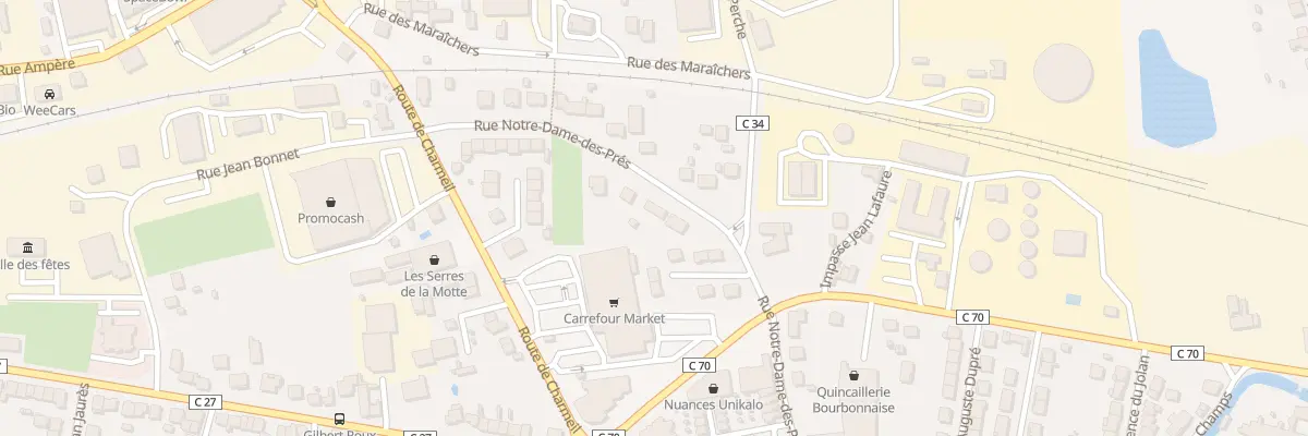 Plan du 27 Rue Notre Dame des Pres à Cusset