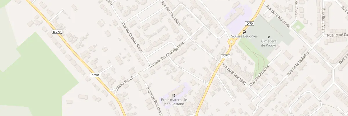 Plan du 8 Coteau Fleuri Sq Chataigni à Prouvy