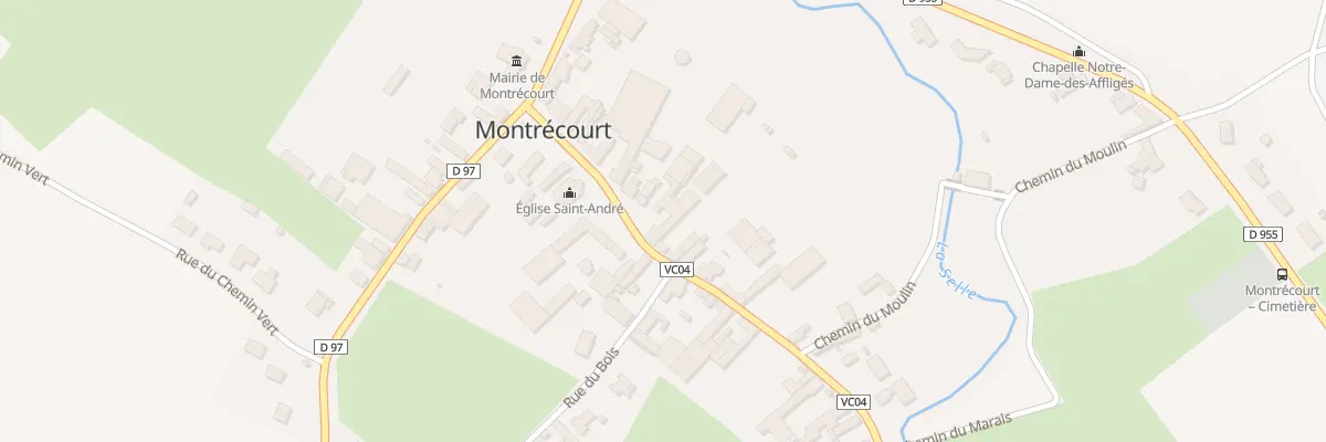 Plan du 16 Rue de la Mairie à Montrécourt