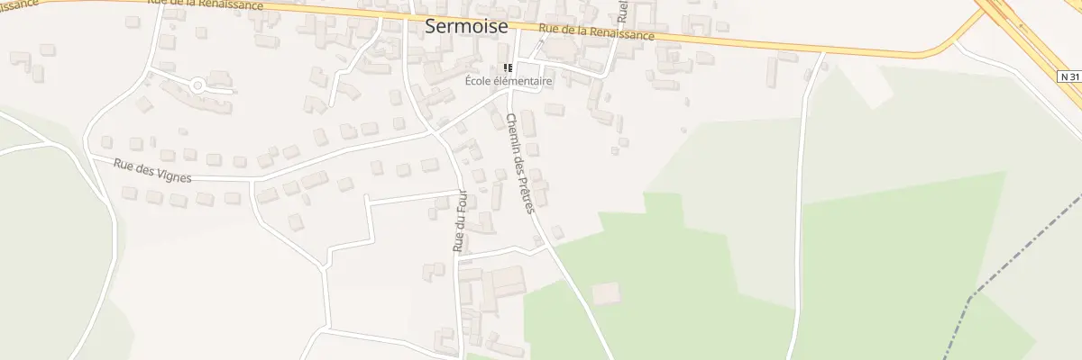 Plan du 6 Che des Prêtres à Sermoise