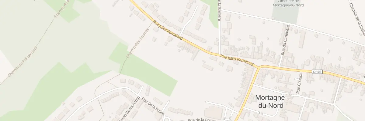 Plan du 33 Rue Jules Pamelard à Mortagne-du-Nord