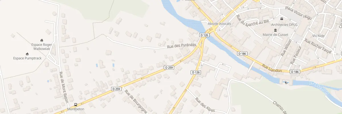 Plan du 7 Rue des Pyrenees à Cusset