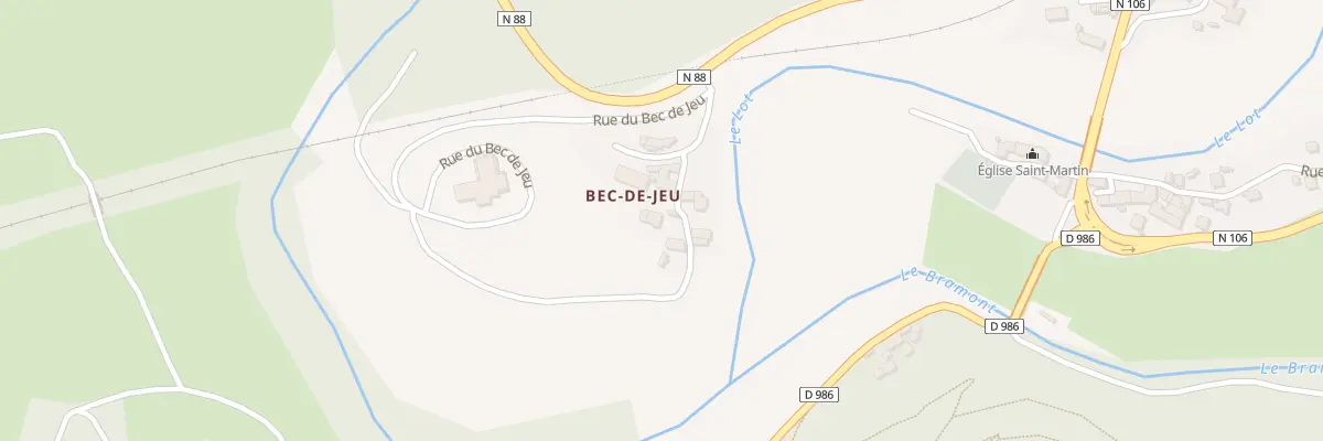 Plan du 114 Rue du Bec de Jeu à Balsièges