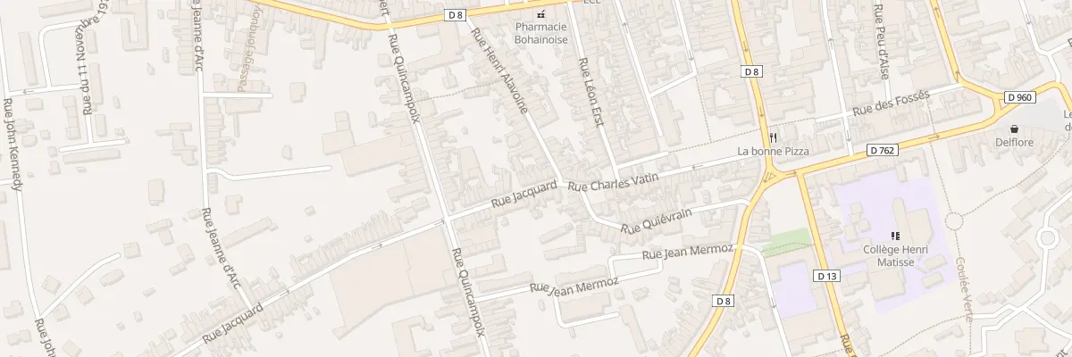 Plan du 8 Rue Jacquard à Bohain-en-Vermandois