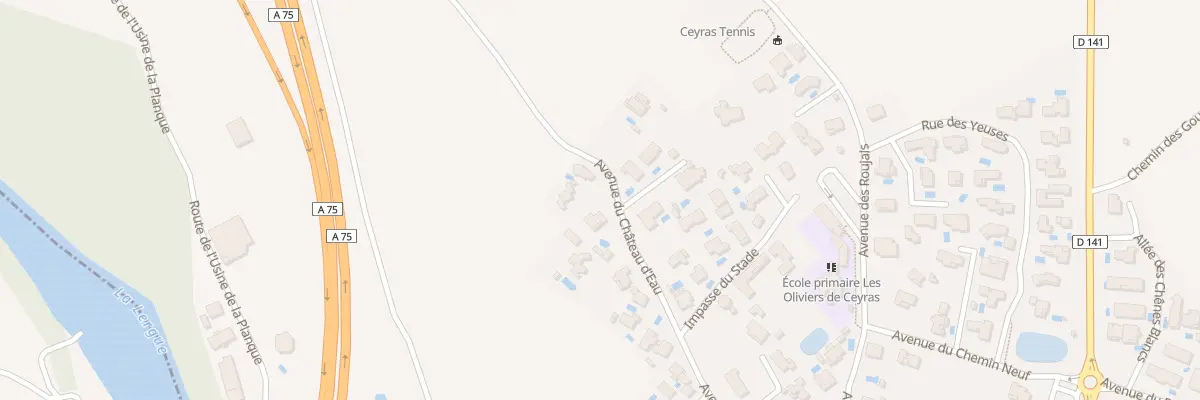Plan du 23 Av du Chateau d’Eau à Ceyras