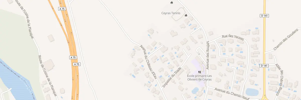 Plan du 22 Av du Chateau d’Eau à Ceyras