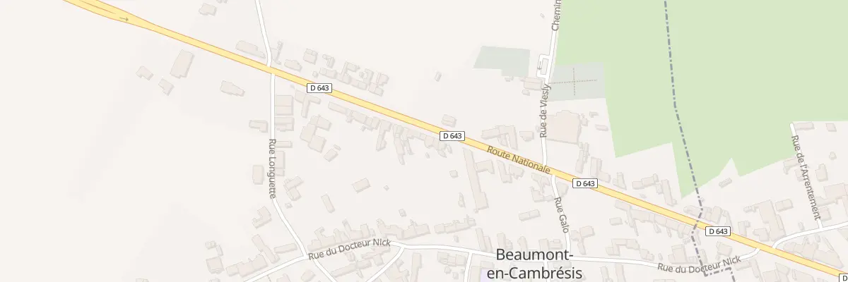 Plan du 39 Rte Nationale à Beaumont-en-Cambrésis