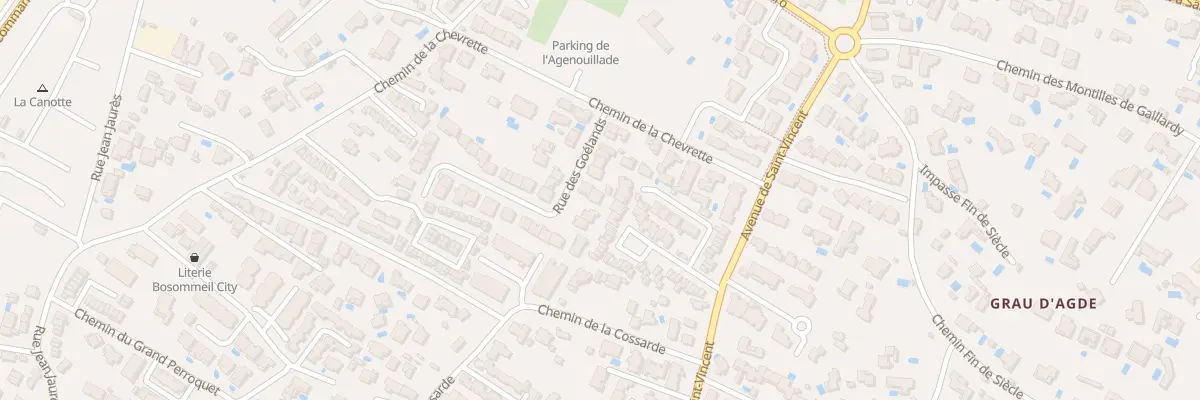 Plan du 13 Rue des Goelands à Agde