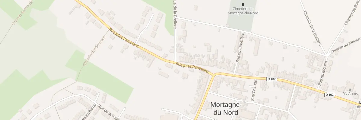 Plan du 34 Rue Jules Pamelard à Mortagne-du-Nord