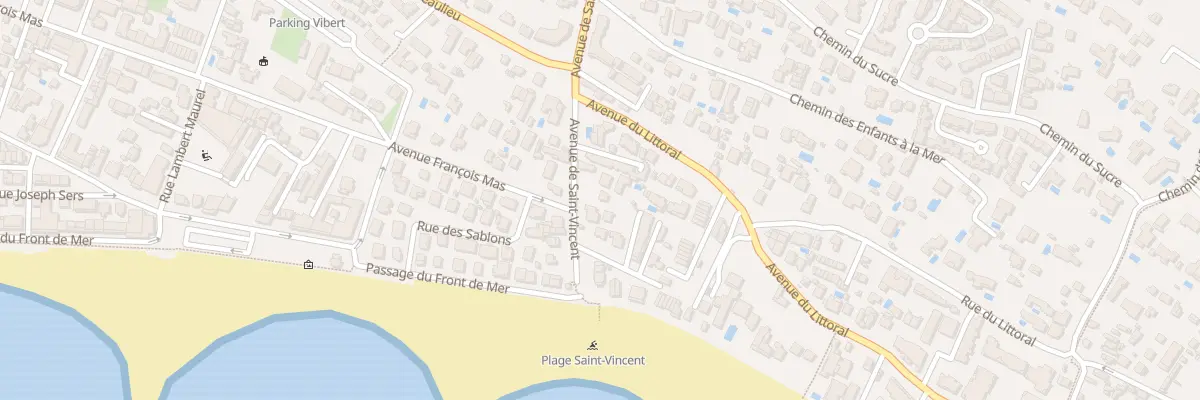 Plan du 8 Av de Saint Vincent à Agde