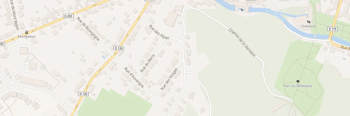 Plan du 2 Rue des Vosges à Cusset