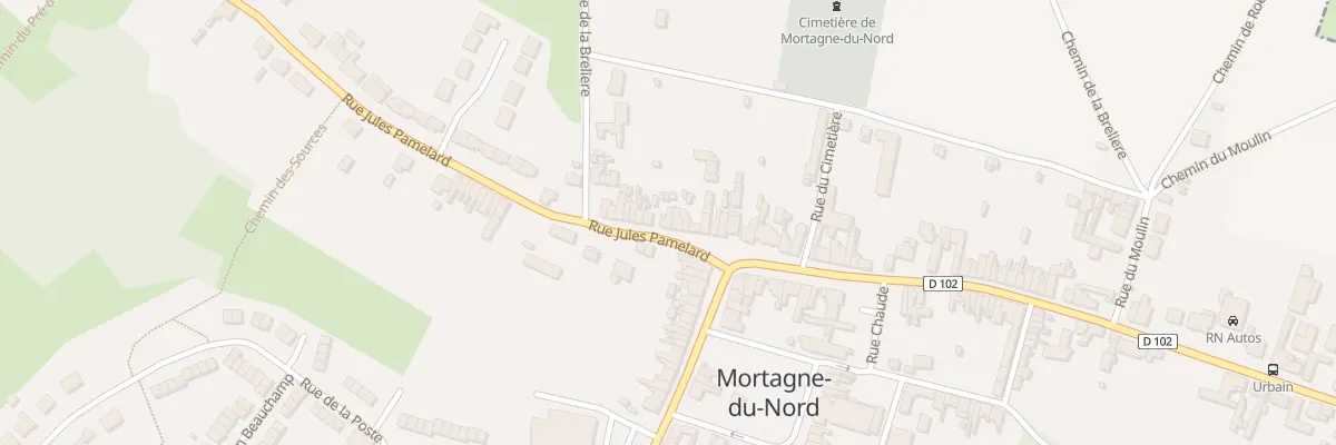 Plan du 16 Rue Jules Pamelard à Mortagne-du-Nord
