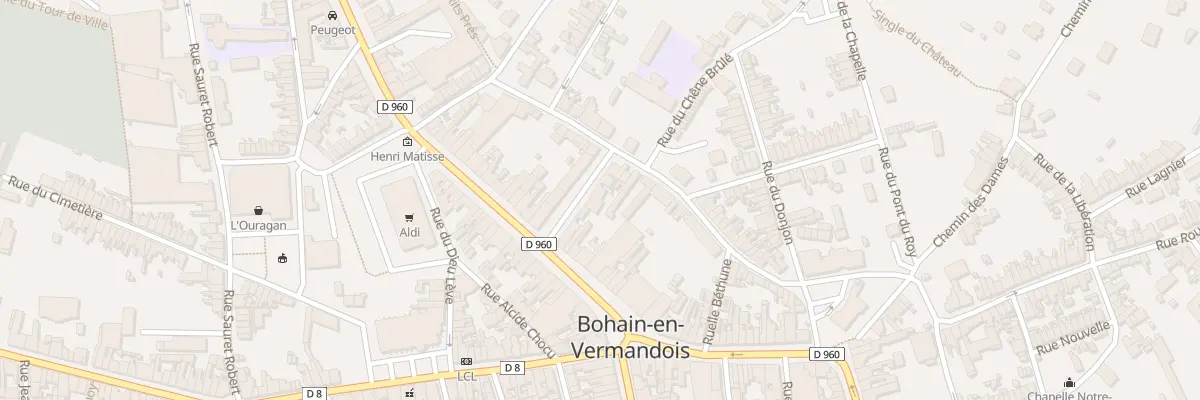 Plan du 8 Rue Joseph Pétreaux à Bohain-en-Vermandois