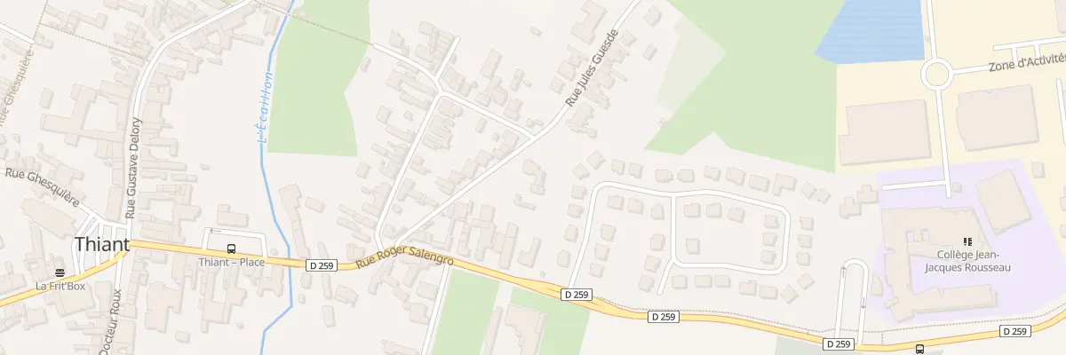 Plan du 5 Rue Jules Guesde à Thiant
