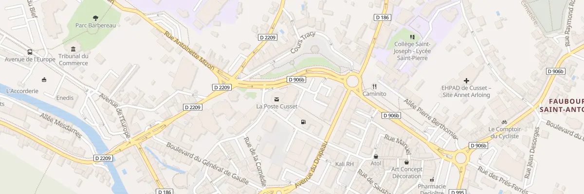 Plan du 8 Rue Gambetta à Cusset