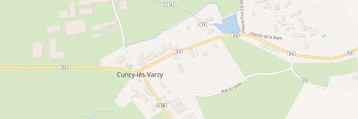 Plan du 13 Cuncy le Bas à Cuncy-lès-Varzy