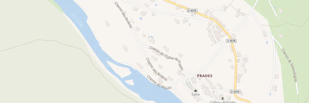 Plan du 4 Che de l’Église de Prades à Gorges du Tarn Causses