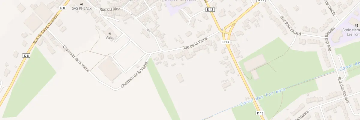 Plan du 13 Rue de la Vaine à Bohain-en-Vermandois