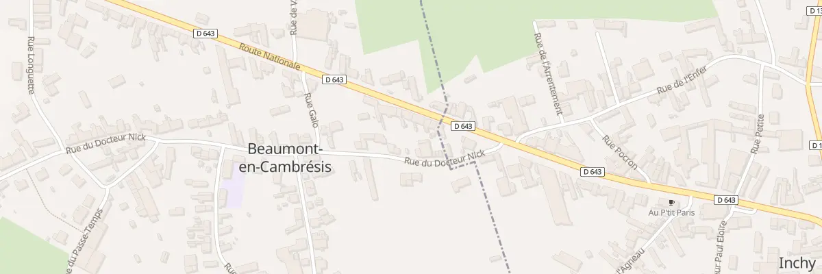 Plan du 9 Rte Nationale à Beaumont-en-Cambrésis