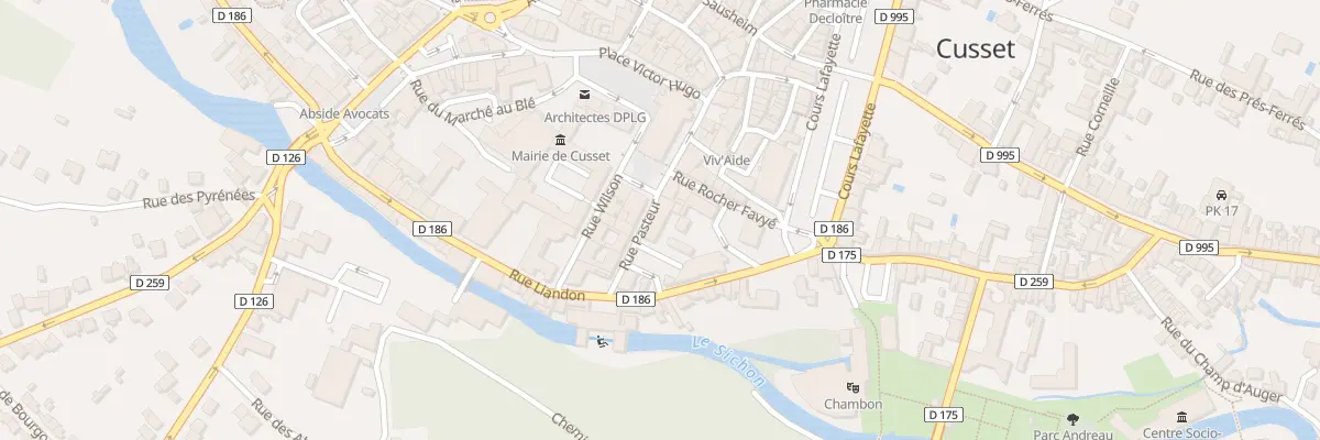 Plan du 1 Rue Pasteur à Cusset