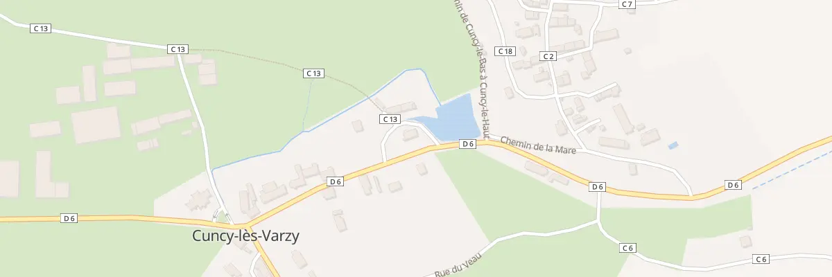 Plan du 13 Rte de Thurigny à Cuncy-lès-Varzy