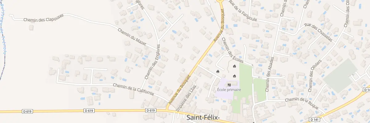 Plan du 121 Av du Bosquet à Saint-Félix-de-Lodez