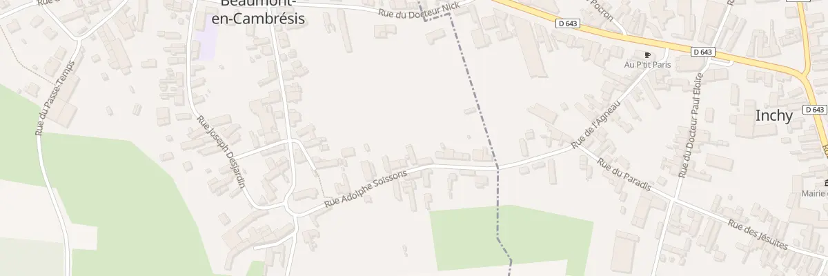 Plan du 9 Rue Adolphe Soissons à Beaumont-en-Cambrésis