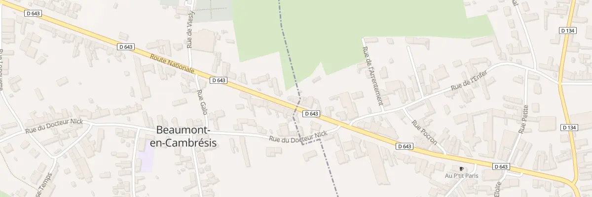 Plan du 2 Rte Nationale à Beaumont-en-Cambrésis