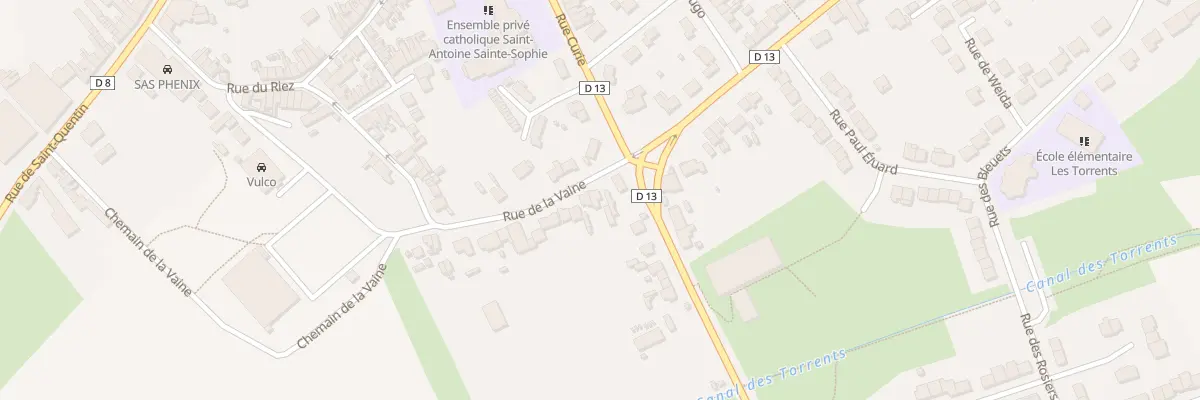 Plan du 1 Rue de la Vaine à Bohain-en-Vermandois