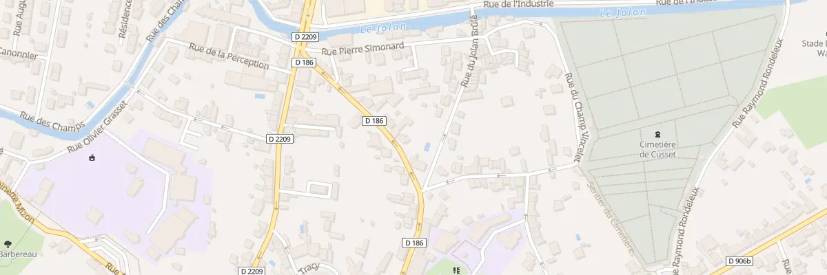 Plan du 20 Rue Jean Baptiste Bru à Cusset