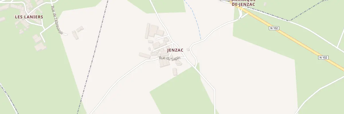 Plan du 5059 Jenzac à La Chomette