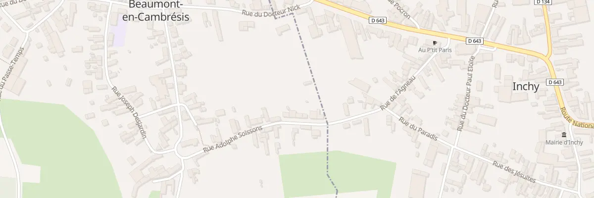 Plan du 17 Rue Adolphe Soissons à Beaumont-en-Cambrésis