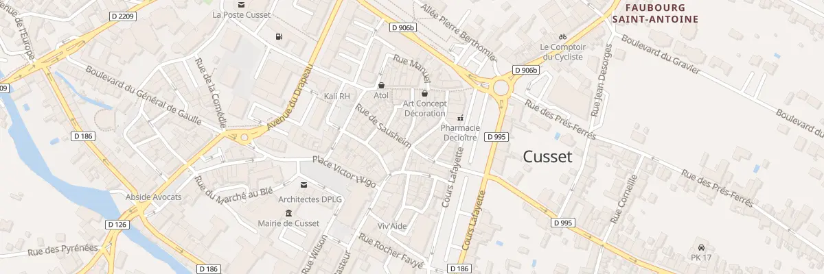 Plan du 2 Rue de Sausheim à Cusset