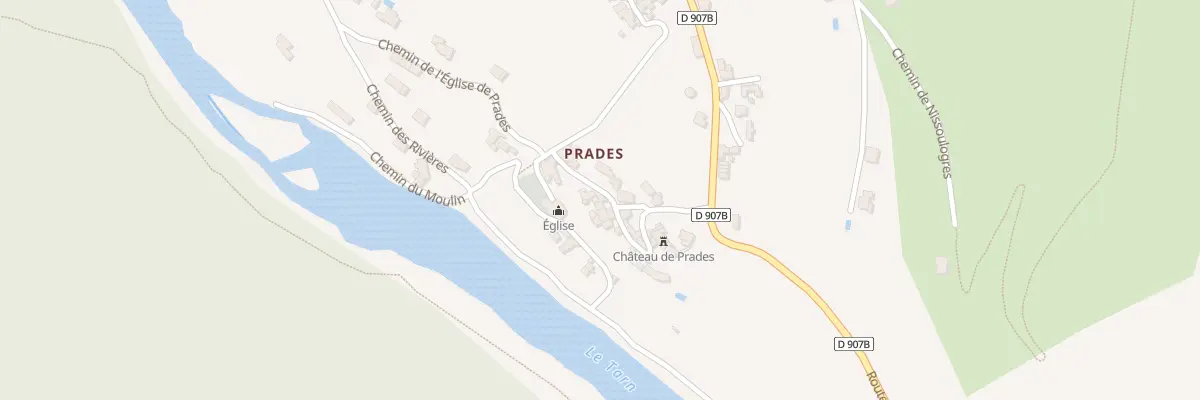 Plan du 5923 Prades à Gorges du Tarn Causses